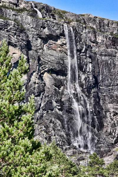 Mooie Watervallen Noorse Bergen Noorwegen Scandinavië — Stockfoto