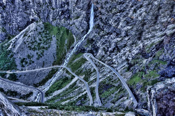 Strada Popolare Montagna Trollstigen Norvegia — Foto Stock