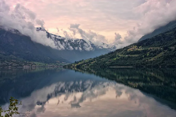 Beauty Norwegian Fjord Landscape — Stock Photo, Image