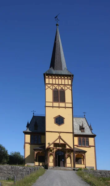 Iglesia Una Colina Noruega — Foto de Stock