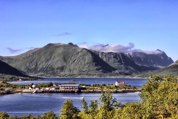 Increíble Naturaleza Serena Bahía Noruega Noruega — Foto de Stock