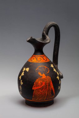 Petrol cruet boyalı Yunan motifleri ile