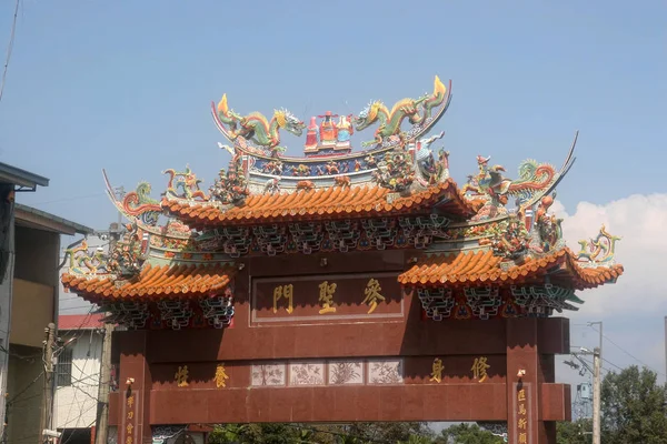 Украшенные Красочные Монастыри Тайвань — стоковое фото