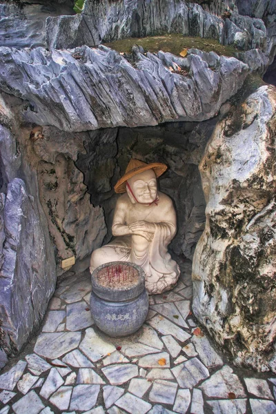 Stone Eremit Staty Grotta Taiwan — Stockfoto