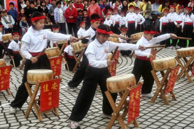 : Popüler davulcular Kodo, Taipei, Tayvan
