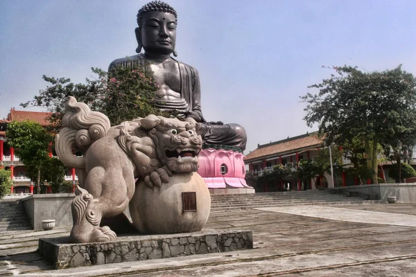 Magnifik Staty Buddha Bergen Taiwan — Stockfoto