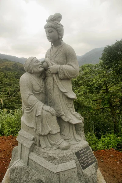 Sculpture woman feeding the old man with her own milk, Taiwan