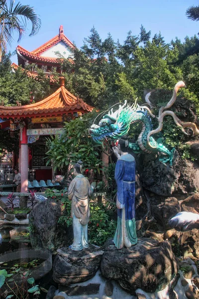 Dragons Traditional Roof Decoration Taiwan — Stock Photo, Image