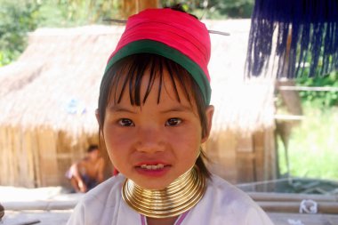  Longneck Karen kabile kız, Kuzey Tayland 