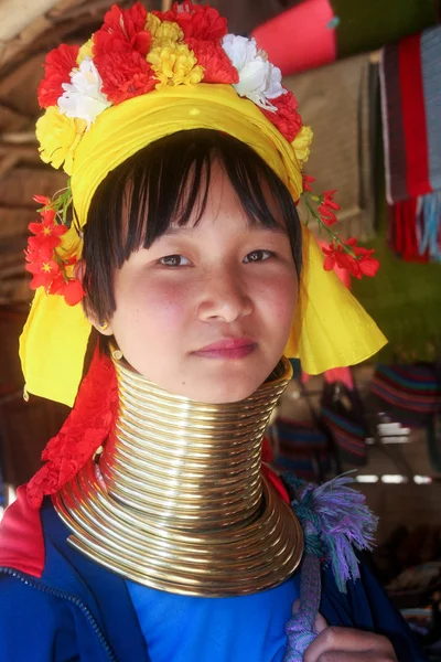 Mujer Tribu Karen Del Norte Tailandia — Foto de Stock