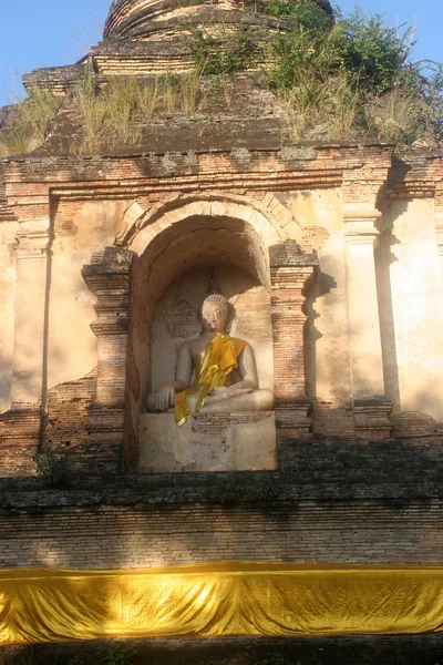 Velkolepý Buddhistický Chrám Chiang Mai Thajsko — Stock fotografie