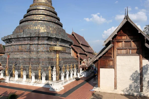 Parte Complexo Templo Budista Chiang Mai Tailândia — Fotografia de Stock