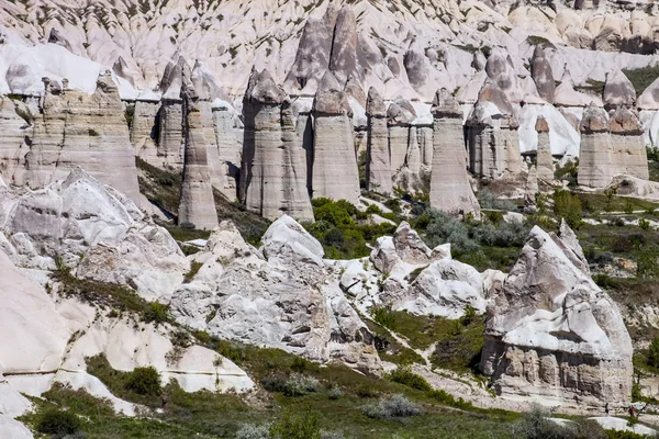 Paesaggio Fantastico Della Cappadocia Turchia Incredibili Formazioni Rocciose — Foto Stock