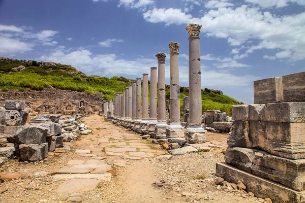 Romeinse Ruïnes Perges Turkije — Stockfoto