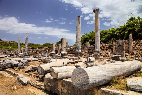 Ruinas Romanas Perges Turquía —  Fotos de Stock