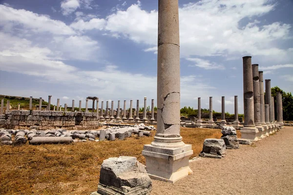 Ruinas Romanas Perges Turquía — Foto de Stock