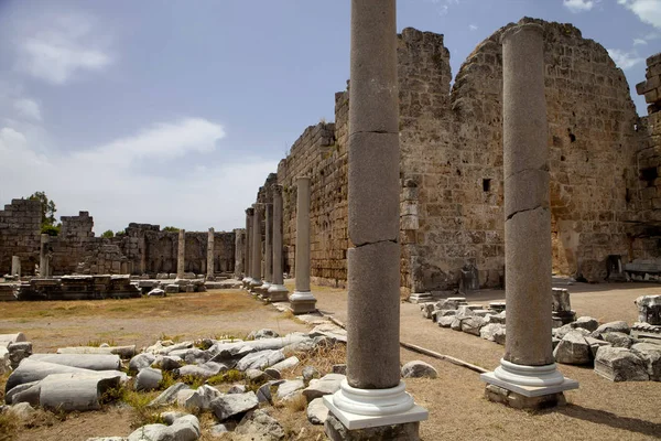 Romeinse Ruïnes Perges Turkije — Stockfoto