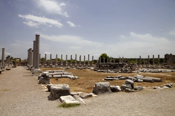 Ruinas romanas en Perges, Turquía — Foto de Stock