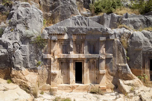 Demre Myra Türkiye Nin Kaya Mezarları — Stok fotoğraf