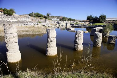 Letoon. Leto kutsal Xanthos antik Likya kenti yakınlarında. Türkiye