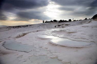 güzel Traverten cascades, Pamukkale, Türkiye