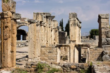 Hierapolis, Türkiye. Antik mezarlar nekropol II - XIX yüzyıl