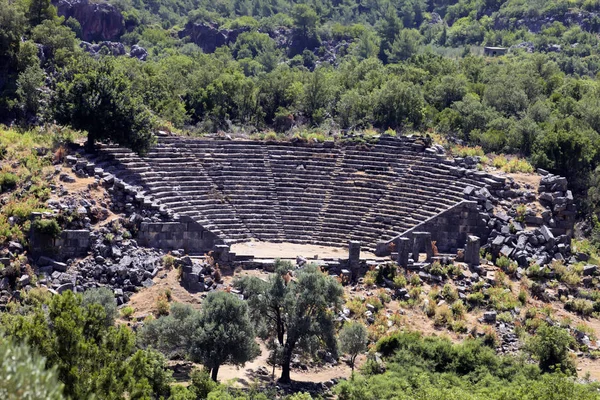 Viejo Anfiteatro Pinara Turquía — Foto de Stock