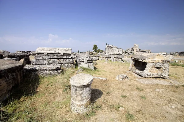 Hierapolis Turquie Tombes Antiques Dans Nécropole Xix Siècle — Photo