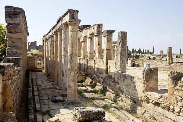 Ιεράπολη Τουρκία Αρχαίοι Τάφοι Στη Νεκρόπολη Της Χιχ Αιώνα — Φωτογραφία Αρχείου