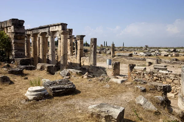 Ιεράπολη Τουρκία Αρχαίοι Τάφοι Στη Νεκρόπολη Της Χιχ Αιώνα — Φωτογραφία Αρχείου