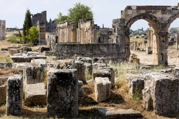 Ιεράπολη Τουρκία Αρχαίοι Τάφοι Στη Νεκρόπολη Της Χιχ Αιώνα — Φωτογραφία Αρχείου