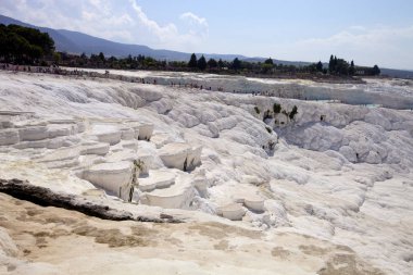 güzel Traverten cascades, Pamukkale, Türkiye
