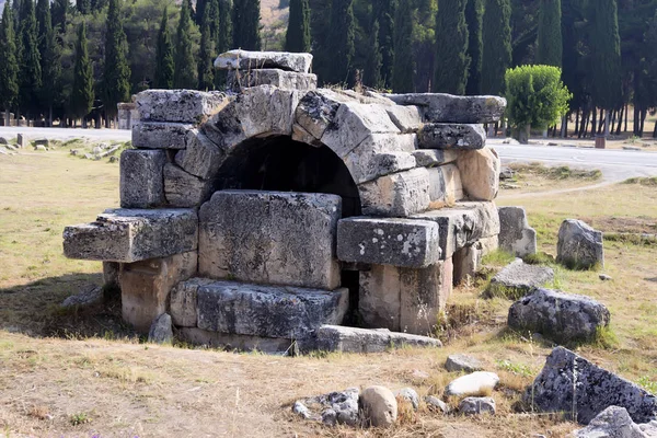 Hierapolis Turquie Tombes Antiques Dans Nécropole Xix Siècle — Photo