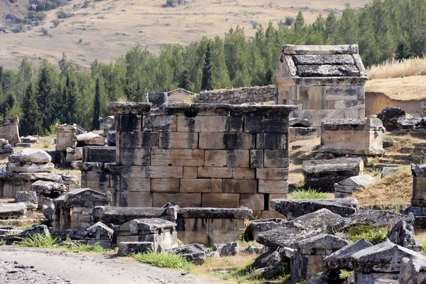 Иераполис Турция Древние Гробницы Некрополе Xix Веков — стоковое фото