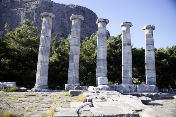 Runas Priene Templo Século Atrás — Fotografia de Stock