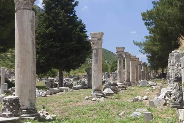 Σημαντικό Αρχαιολογικό Μνημείο Της Εφέσου Τουρκία — Φωτογραφία Αρχείου