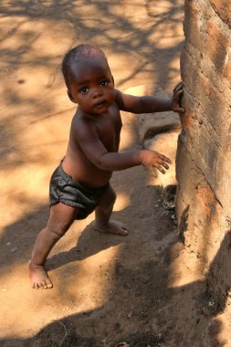  Sevimli siyah çocuk, Kasım Victoria falls, Zambiya