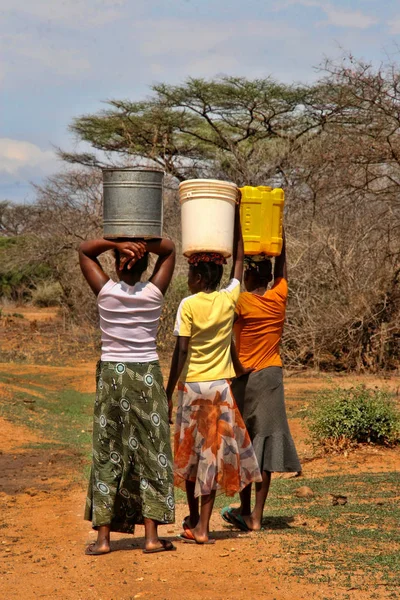 Kadınlar köyü, Victoria falls, Zambiya su taşırlar