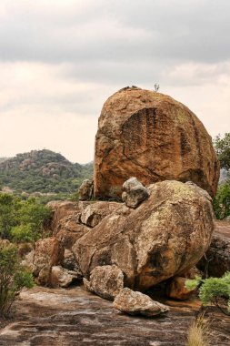 Pitoresk kaya oluşumları Matopos Milli Parkı, Zimbabve