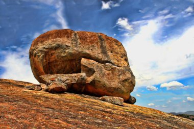 Güzel kayalık oluşumlar Matopos Milli Parkı, Zimbabve