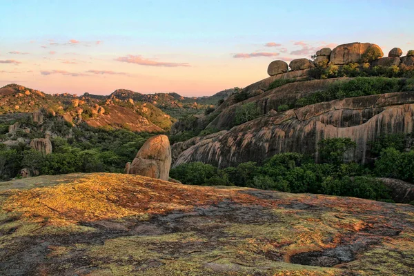 Formações Rochosas Pitorescas Parque Nacional Matopos Zimbábue — Fotografia de Stock