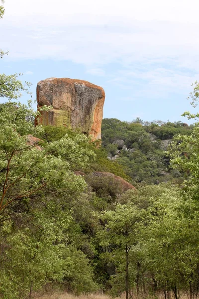 Grupo Único Pedregulhos Parque Nacional Matopos Zimbábue — Fotografia de Stock