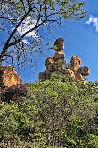 Hermosas Formaciones Rocosas Del Parque Nacional Matopos Zimbabue —  Fotos de Stock