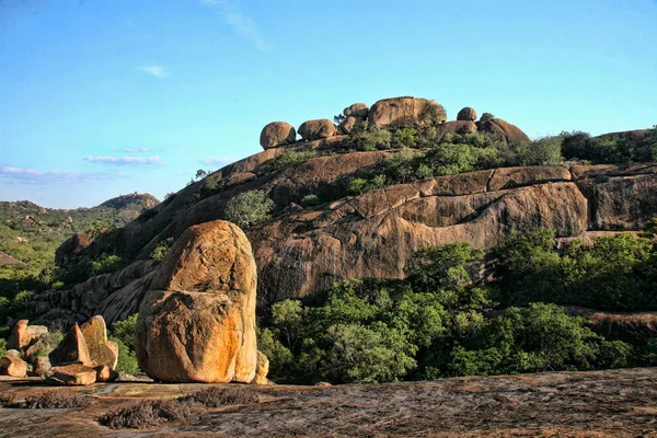 Belas formações rochosas do Parque Nacional de Matopos, Zimbábue — Fotografia de Stock