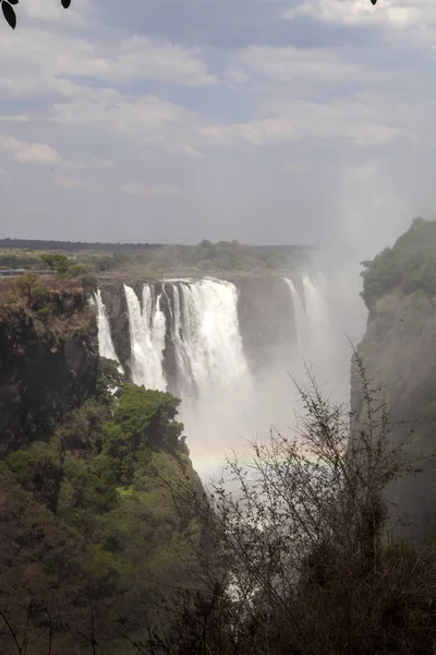 Nubes Parques Acuáticos Victoria Falls Zimbabwe — Foto de Stock