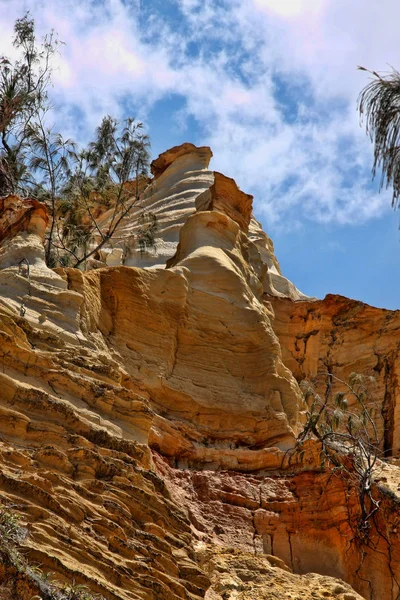 Erosionshänge Der Küste Fraser Island Australien — Stockfoto