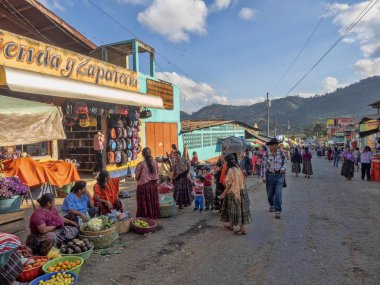 Guatemala 4 Şubat 2019: Yerel Pazar Merkezi Guatemala'da, 4 Şubat 2019: Quetzaltenango, Guatemala