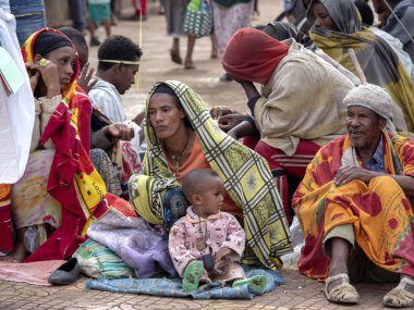 Bahir Dar, Etiopie, 21 Nisan.2019, Ibadette Ortodoks Hıristiyanlar,,21 Nisan. 2019, Bahir Dar, Etiyopia 
