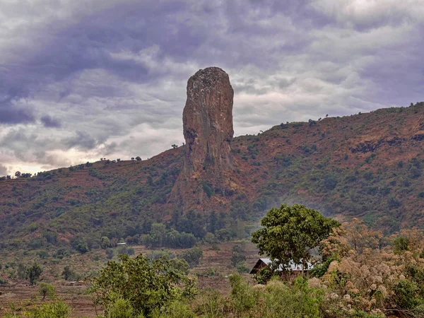 Hillyho krajina v severní Etiopii — Stock fotografie