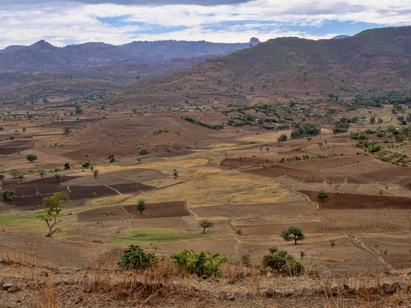 Paysage vallonné dans le nord de l'Ethiopie — Photo